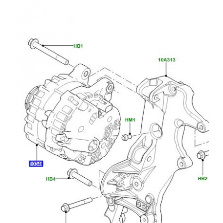 Land rover alternateur Discovery Sport,  Evoque (LR077394)