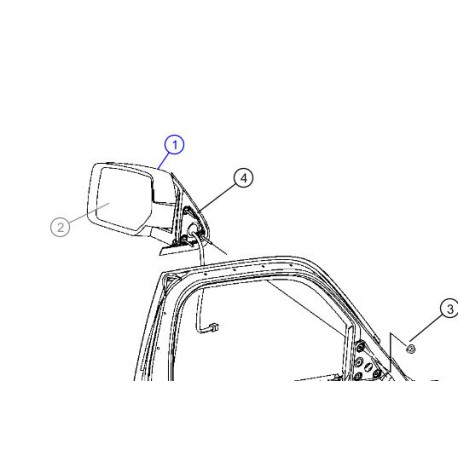 Mopar retroviseur avant gauche (55079101AI)