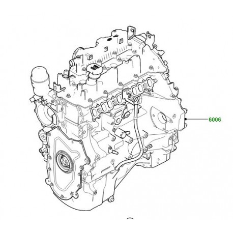 Land rover moteur sans  accessoires (LR127425LR)