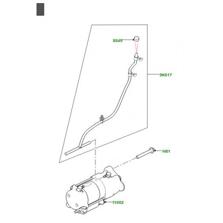 Land rover demarreur Discovery 5,  Range Sport,  Velar L560 (LR081404)