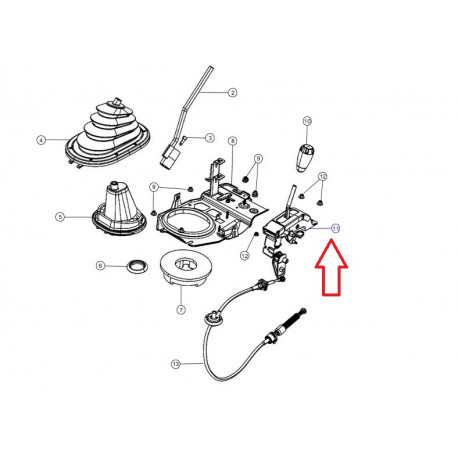 Mopar Levier de transfert JK (52060062AG)