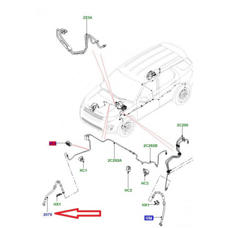 Land rover Flexible de frein avant droit (LR135811LR)