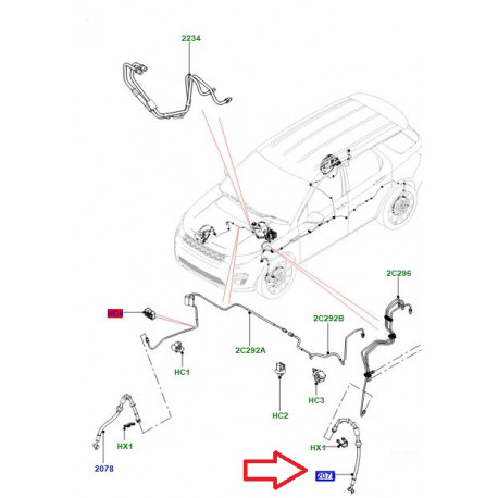 Land rover Flexible de frein avant gauche (LR135813LR)