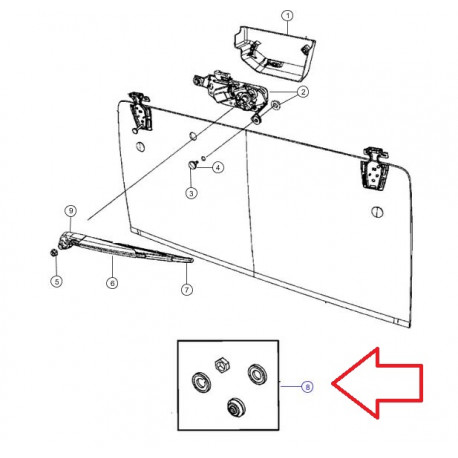 Mopar kit pour moteur essuie glace arriere JK (68002492AA)