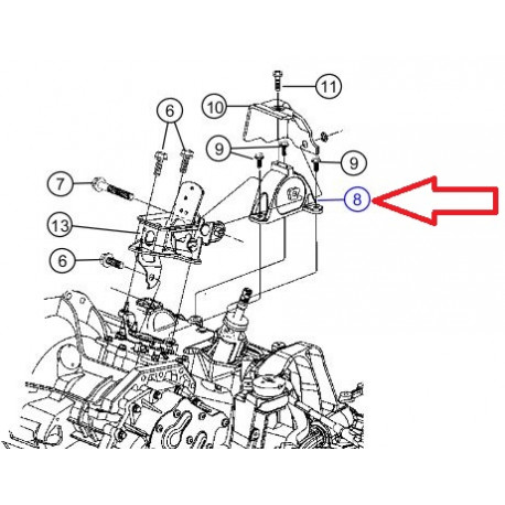 Mopar support moteur arriere Voyager RG (04861412AA)