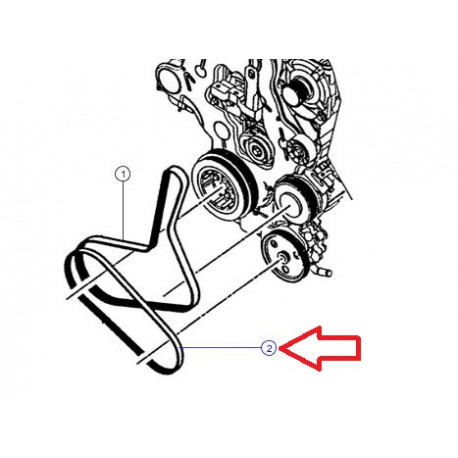 Mopar courroie direction Voyager RG (04861735AA)