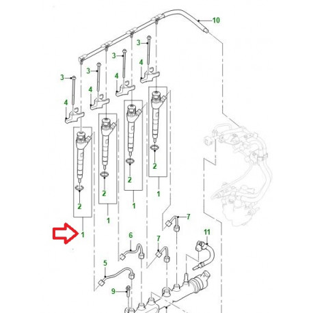 Jaguar INJECTEUR CARBURANT (JDE40503JAG)