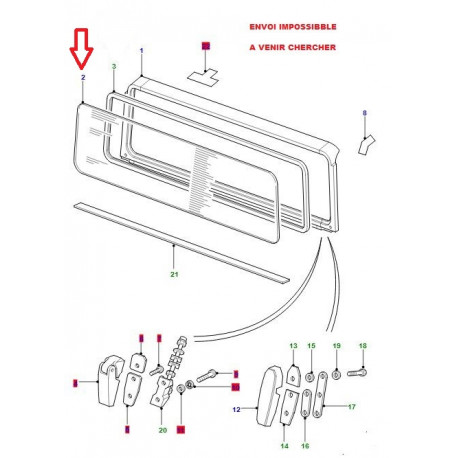 Britpart Pare brise DEFENDER (LR042725B)