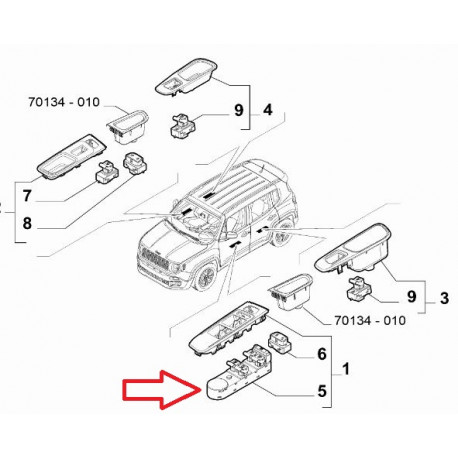 Mopar interrupteur (735698066)