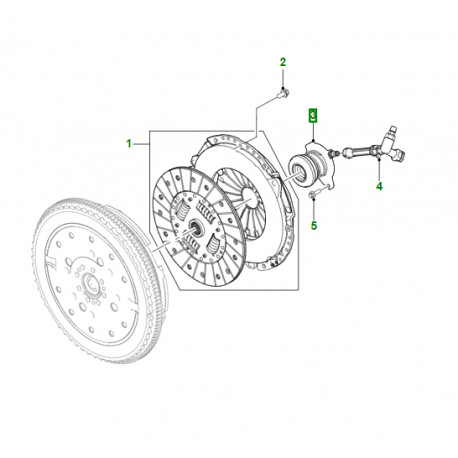 Jaguar cylindre récepteur d'embrayage F-Pace,  F-Type et XE (JDE32591)