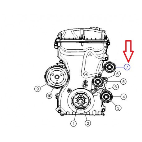 Mopar galet enrouleur superieur (4891797)