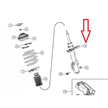 Mopar amortisseur avant droit (05168590AF)