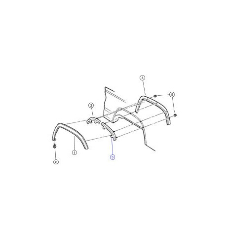 Mopar baguette de maintien elargisseur arriere droit  XJ cherokee (55155680AD)