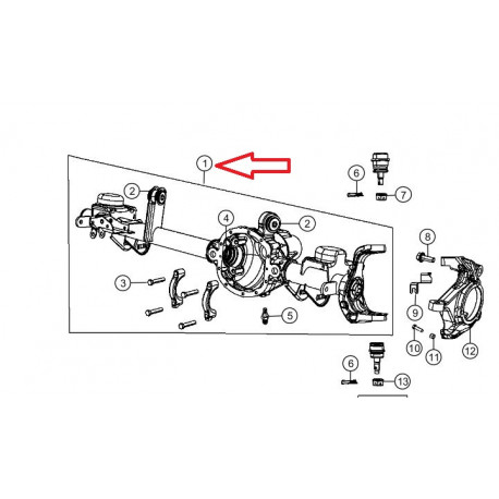 Mopar carter pont   avant (68004069AC)