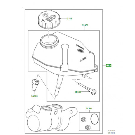 Land rover MAITRE CYLINDRE DE FREIN (LR114626LR)