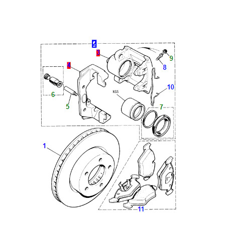 Jaguar etrier de frein gauche XJ8 X308 (JLM21470)