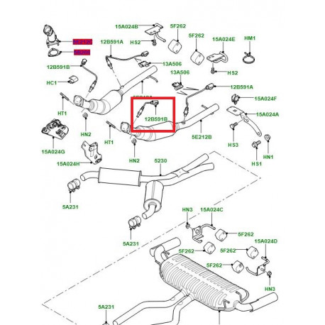 Land rover sonde lambda Range L322 (MHK501140)