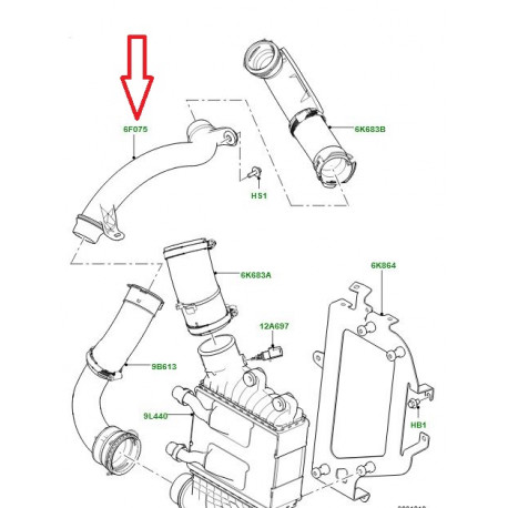 Land rover tuyau (LR072140)