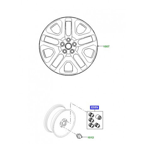 Land rover Kit antivol de roue DEFENDER 2020- (VPLEW0163LR)