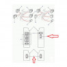 interrupteur leve vitre electrique 2 positions avant gauche ou droit Defender 90 110 130  Discovery 2 Freelander 1