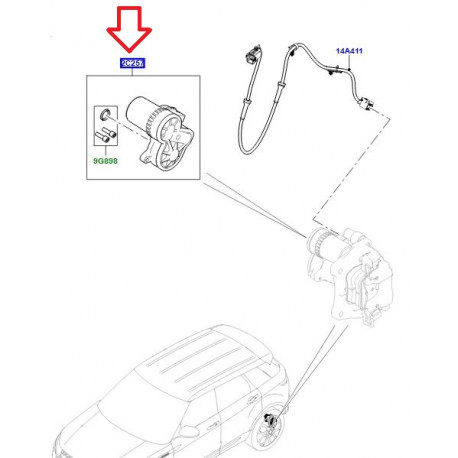 Land rover Moteur etrier arriere gauche (LR061386LR)