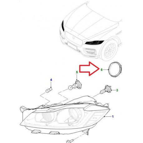 Jaguar chapeau droite/gauche F-Pace (T2H14151)