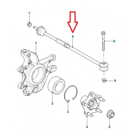 Jaguar bielle de stabilisation XF X250 et XJ X351 (C2D51043)