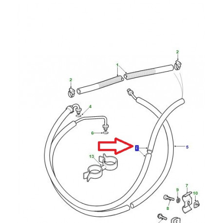 Land rover tuyau Discovery 1 et Range Classic (QEH102410)