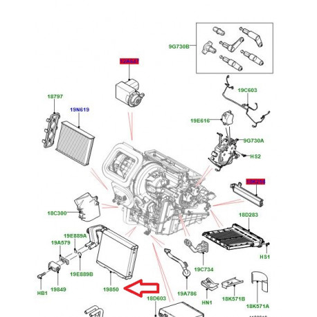 Land rover EVAPORATEUR (LR115697LR)