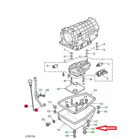 Oem joint de vidange boite auto Discovery 2 et Range P38 (STC4099)