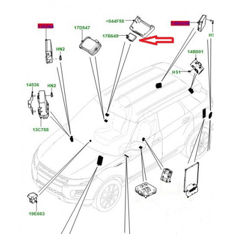 Land rover capt-chauf. vent. et clim. Discovery 3, Evoque, Range L405, Sport (LR058011)