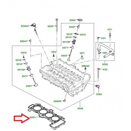 Land rover joint de culasse (LR091486)