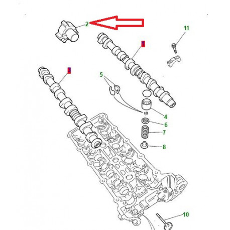 Jaguar bague de distribution S-Type,  XF X250,  XJ6 X350,  XJ6 X358,  XJ8 X308 (NNE2613DA)