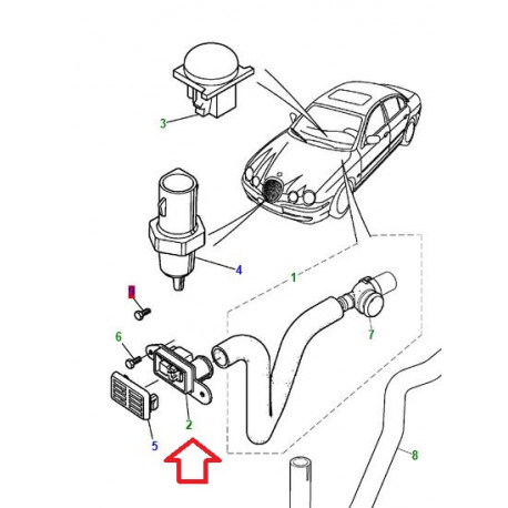 Jaguar capteur de température d'air S-Type (XR840055)