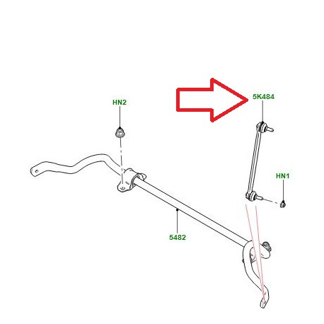 Land rover PIECE DE JONCTION BARRE STABILIS (LR114253LR)
