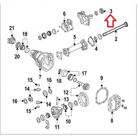 Napa joint spy arbre de roue pont avant Hummer h3 (15691)