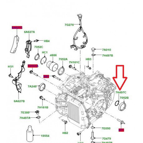 Land rover joint torique Evoque et Freelander 2 (LR003974)