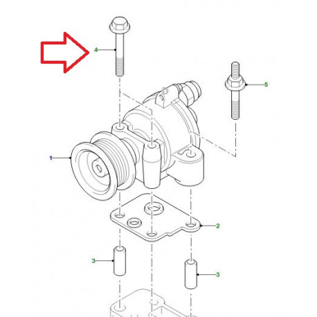 Land rover vis  M8 X 75MM Defender (LR004315)