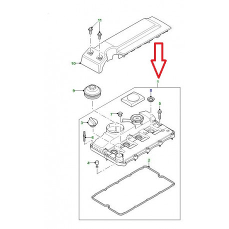 Britpart CACHE CULBUTEUR AVEC JOINT (LR007754GB)