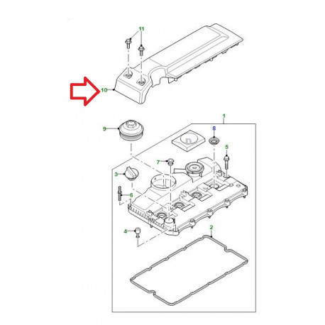 Land rover cache  superieur Defender 90, 110, 130 (LBH500370)