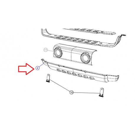 Mopar spoiler pare choc avant (1BE95XXXAD)