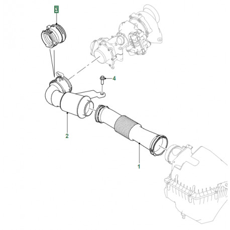 Jaguar durite de connexion XE (T2H21223)