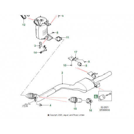 Jaguar amortisseur caoutchouc (T4A26314)