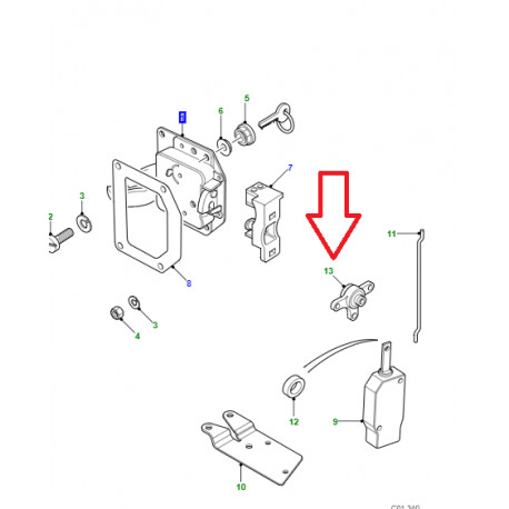 Land rover bras articule de pivotement (FQF000040LRB)