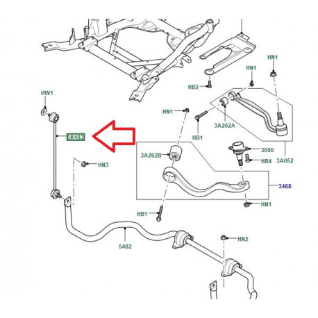 Land rover Bielette de barre stabilisatrice avant (LR073340)