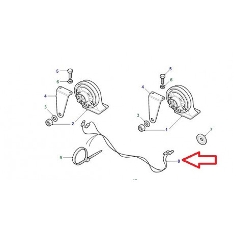 Land rover cablage klaxon (YMV101470)