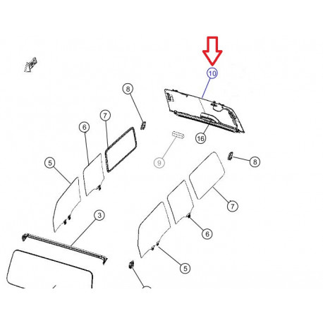 Mopar lunette arriere JL (68282135ALPC)