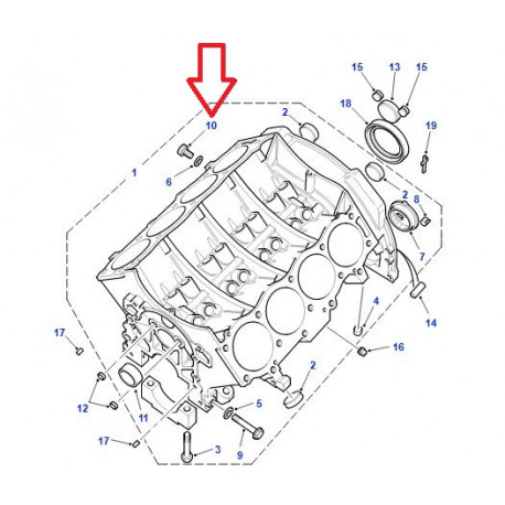 Britpart VIS À DOUILLE M10 X 55 (SS110555GB)