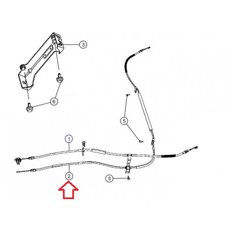 Mopar cable frein arriere droit Voyager RT (4779807AC)