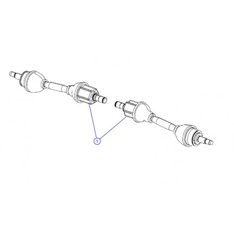 Mopar Arbre de roue avant gauche ou droite (68290567AB)